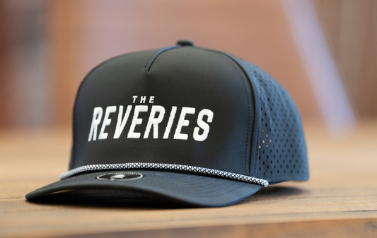 The Reveries Embroidered Rope Hat (Black/White)